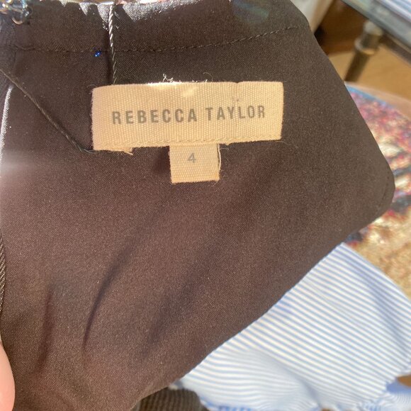 Rebecca Taylor Sleeveless Flared Hem Tweed Dress - Black/Grey, Size 4 - Picture 9 of 16